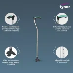 Tynor Tetra Grey Walking Stick - Size Universal - Image 2