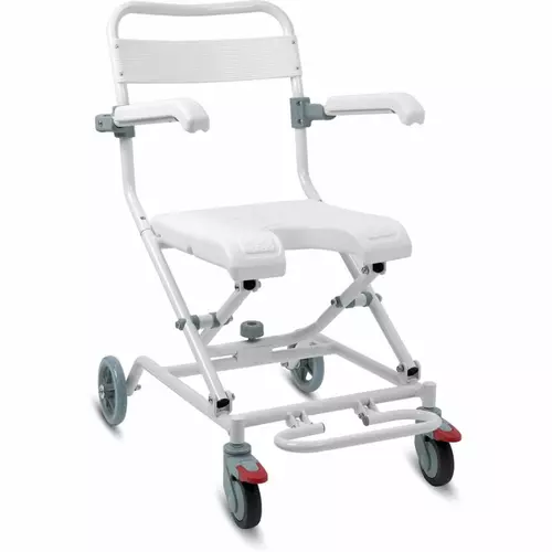KosmoCare_RX110_Wheelchair.jpg kosmocare rx110 aluminum folding shower wheelchair - Image 1