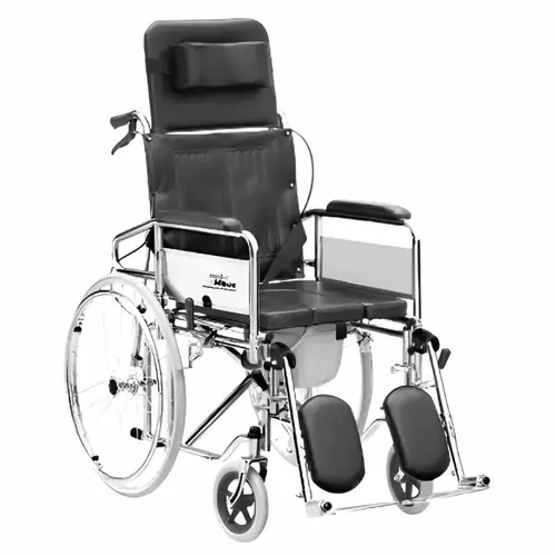 Med-e-Move_Recliner_wheelchair_with_commode__U_Cut_seat_.jpg Wheelchair with Seat Lift Commode - Image 1