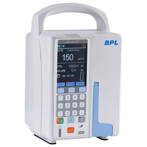 BPL_ACURA_V1_Volumetric_Infusion_Pump.jpg BPL ACURA V1 Volumetric Infusion Pump with Drip Sensor | Color Display, Multiple Infusion Modes, Dual bolus mode, Accurate Infusion - Image 1